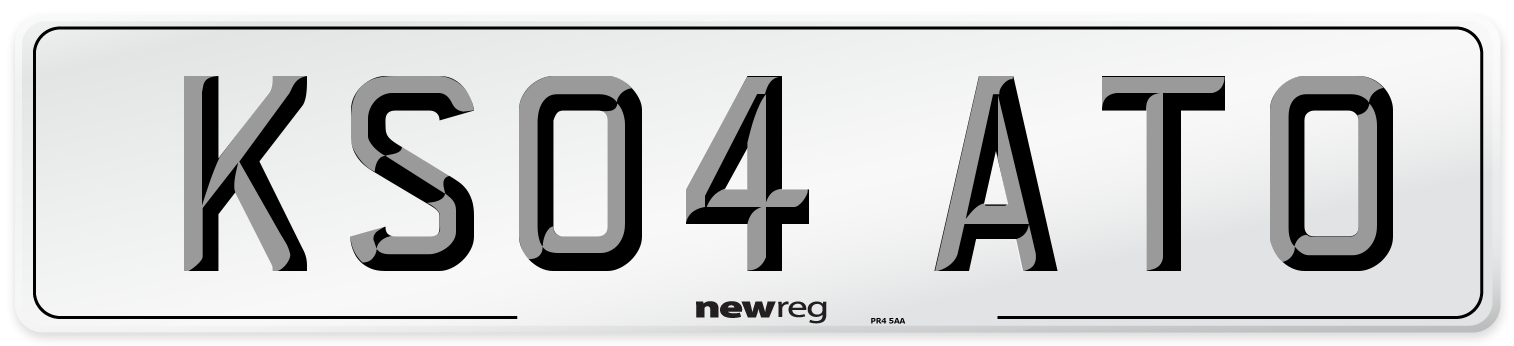 KS04 ATO Number Plate from New Reg